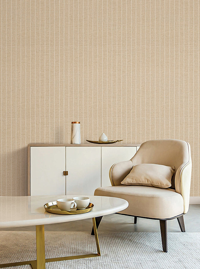 Cording Stripe Sienna by York Wallcoverings Vinyl on Non Woven Wallpaper – York Wallcoverings SI26122