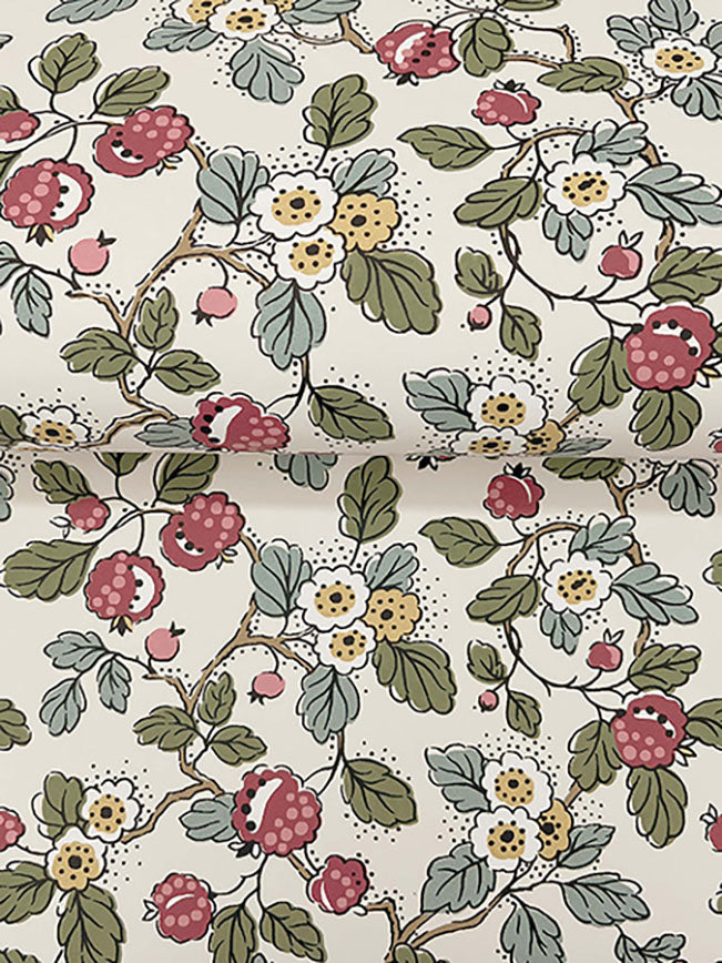 Framboise Merlot by Antonina Vella Berry Vines Wallpaper – York Designer Series VP1411