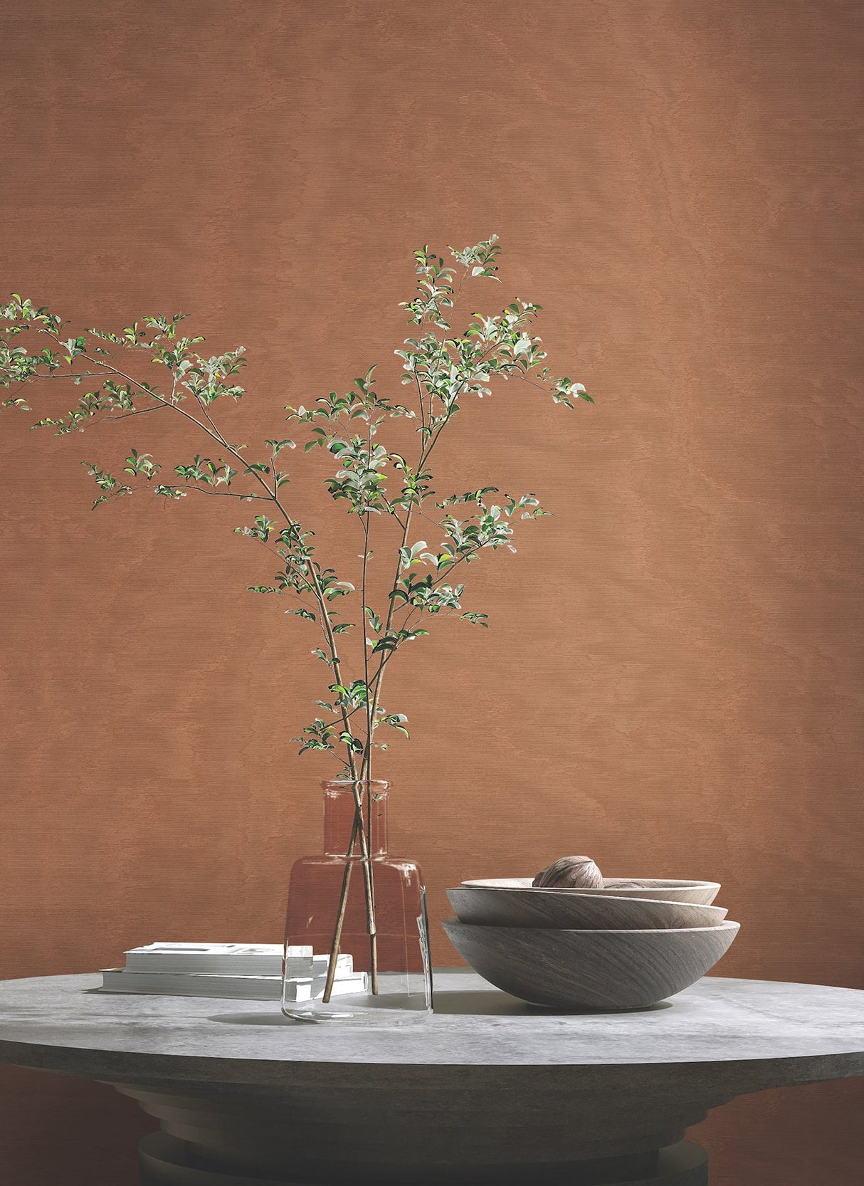 Shimmering Moire Copper by Antonina Vella Textured Wallpaper – York Designer Series MA34926