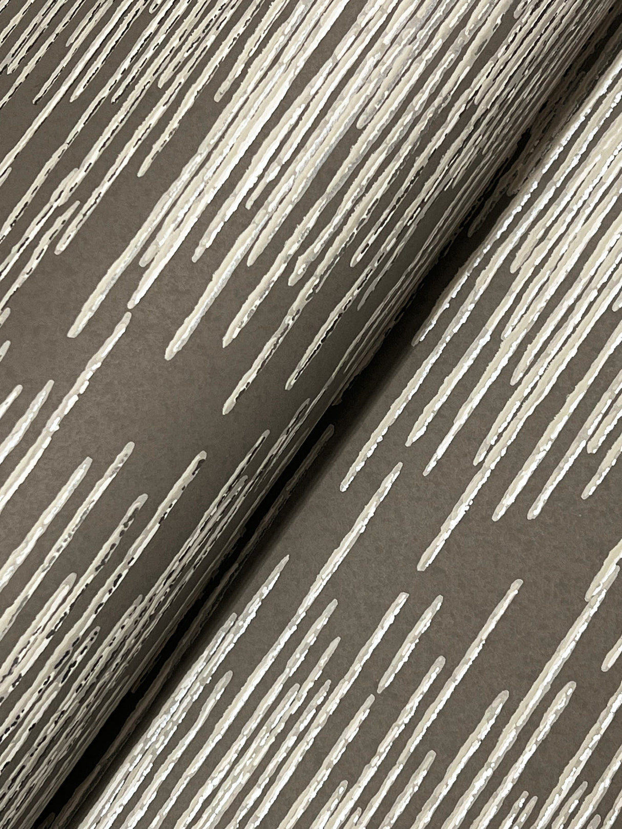 Operetta Stone by Ronald Redding Metallic Columns Wallpaper- York Designer Series VR1505