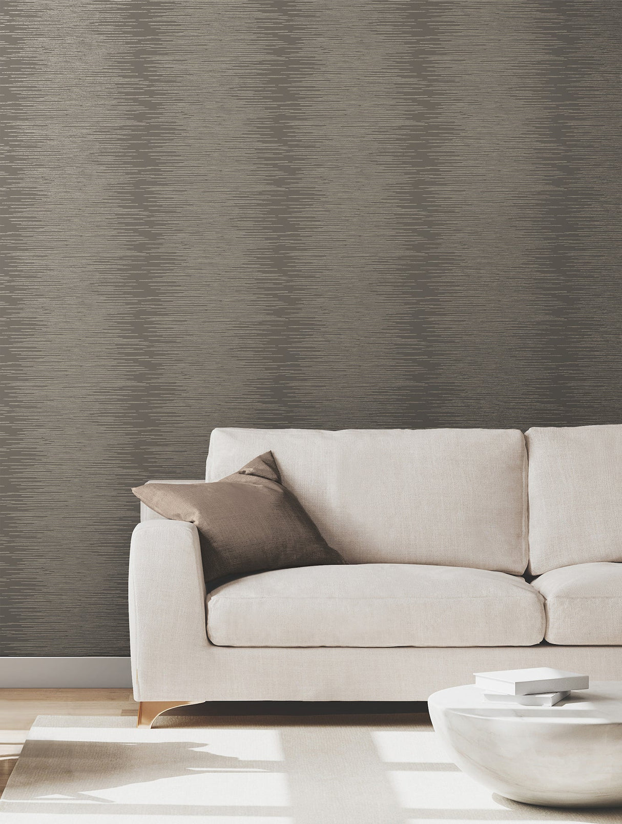 Operetta Stone by Ronald Redding Metallic Columns Wallpaper- York Designer Series VR1505