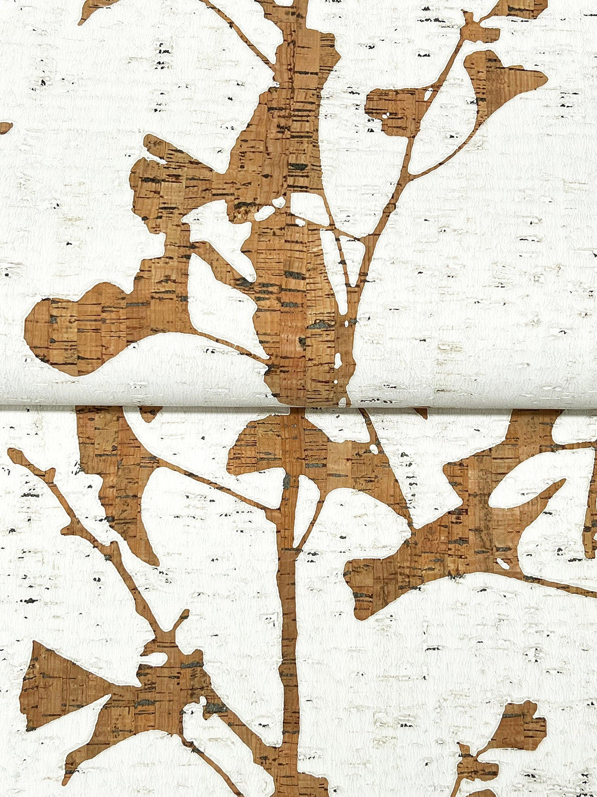 Ginkgo Silhouette Light Brown by Ronald Redding Cork Wallpaper – York Designer Series VR1509
