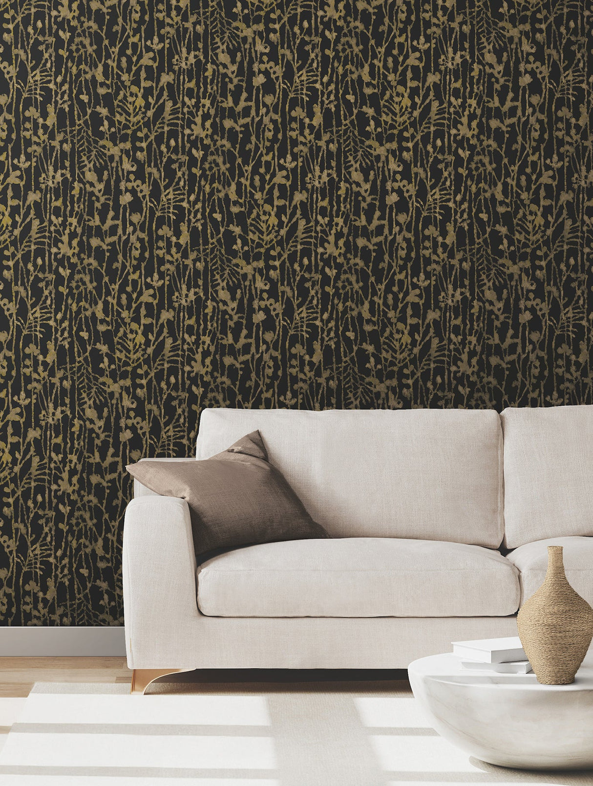 Filigree Black by Ronald Redding Abstract Wallpaper – York Designer Series VR1562