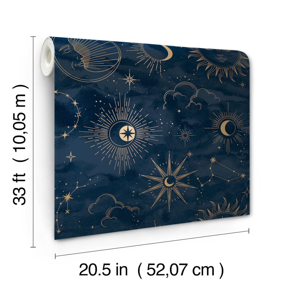 Mystic Navy by Advantage Celestial Wallpaper – Brewster Home Fashions 4203-27587