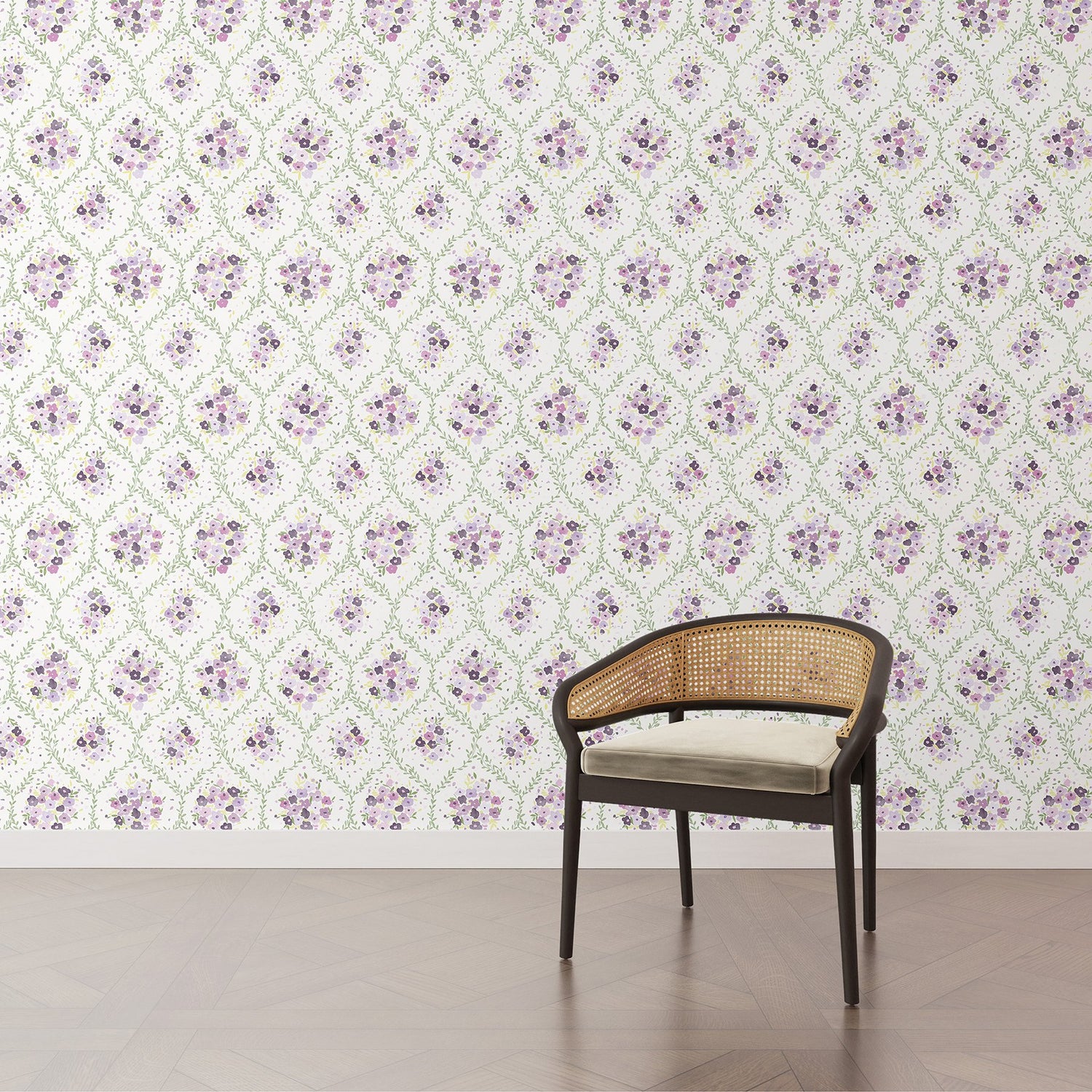 Lavender Trellis Lavender Peel & Stick Mural