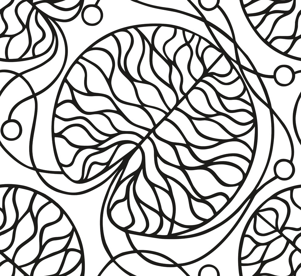 Bottna Ebony and Eggshell by Marimekko Botanical Illustration Wallpaper – Marimekko 14131X -Sample