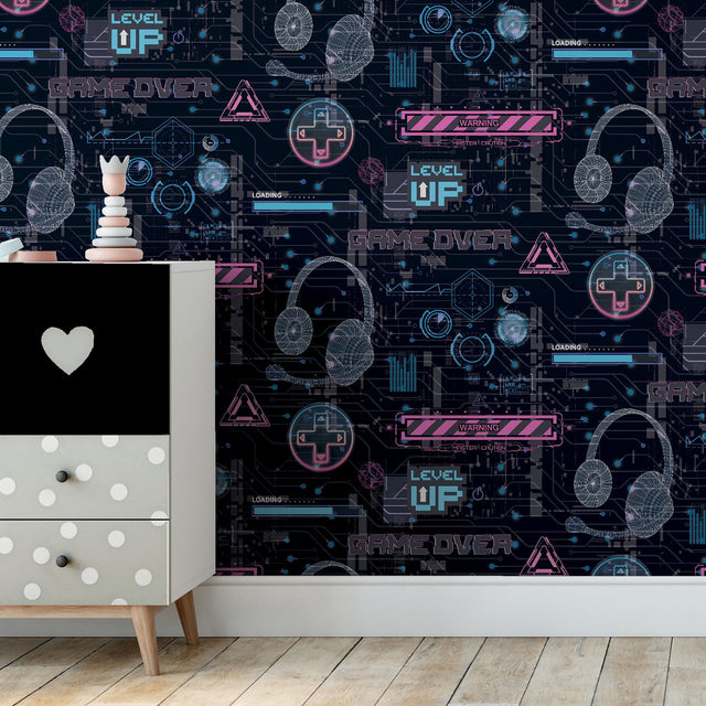 Casper Pink by Arthouse Gamer Wallpaper – Brewster Home Fashions AH923803