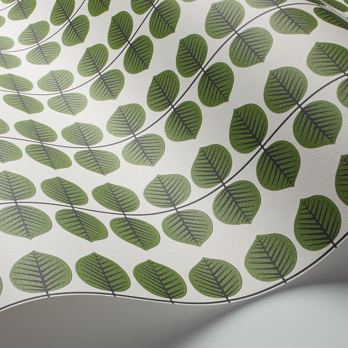 Berså Leaf by Boråstapeter Green Wallpaper – Schumacher 1750
