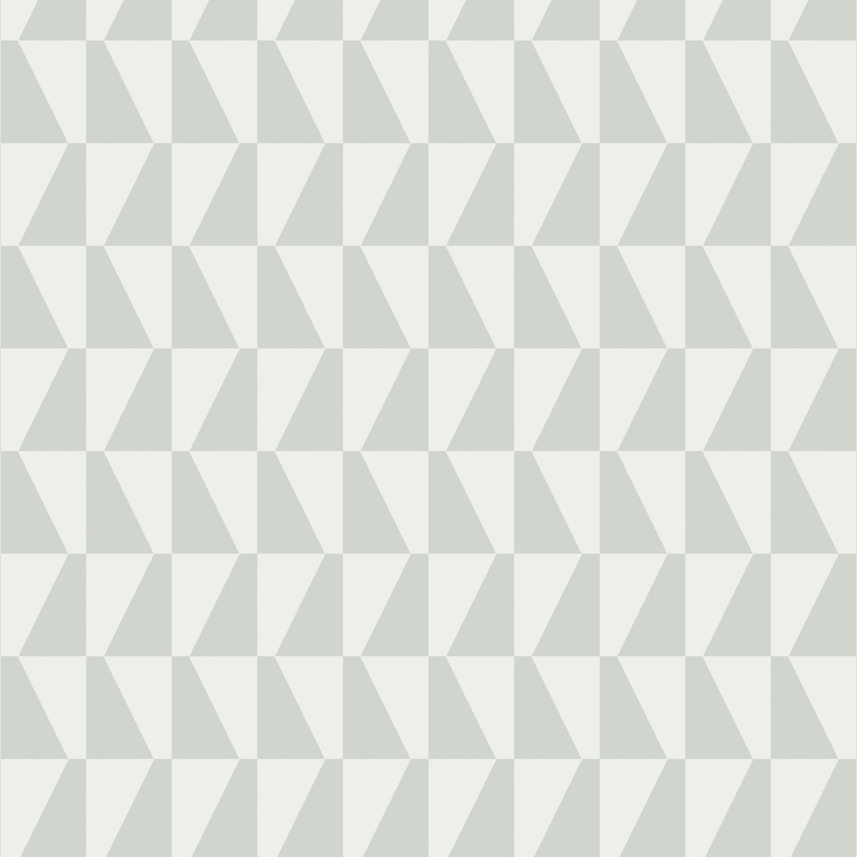 Trapez Sage geometric wallpaper by Boråstapeter for Schumacher, shown in a modern interior setting.