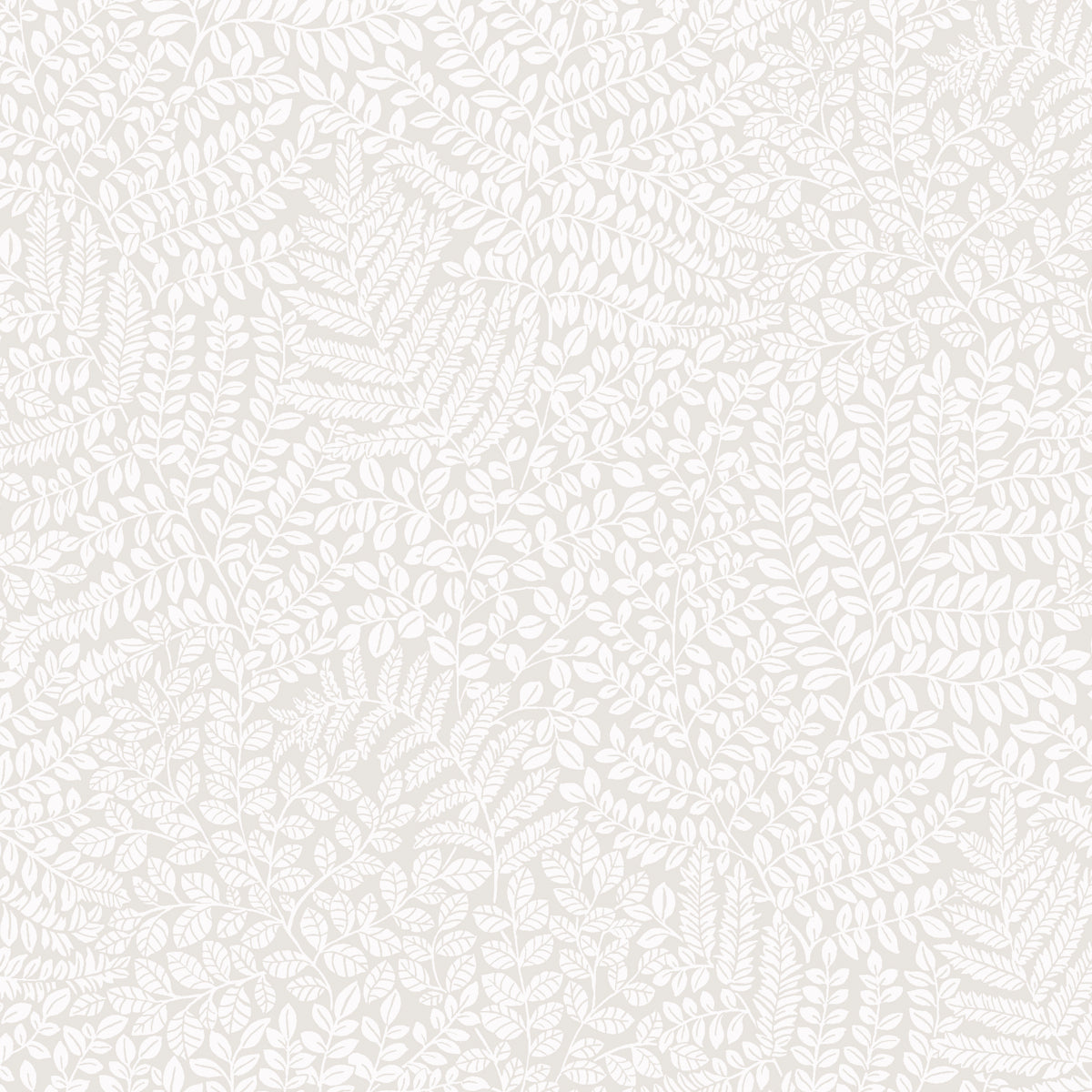 Bladverk Stone by Boråstapeter, a Scandinavian botanical wallpaper with delicate leaves in a midcentury modern style.