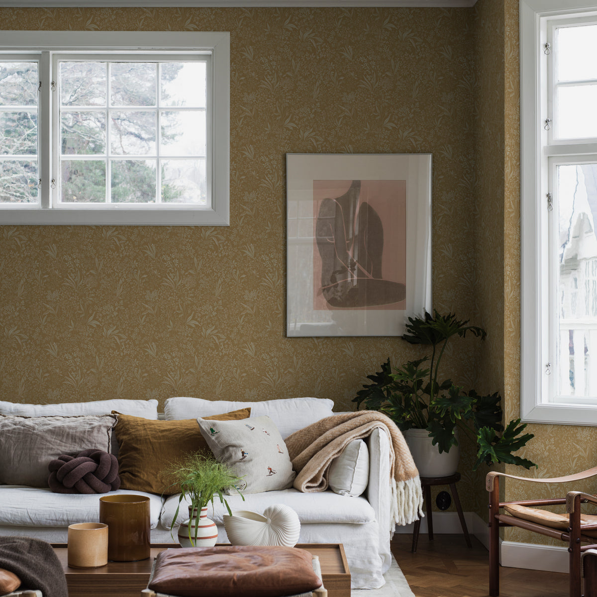 Nocturne Parchment by Boråstapeter Botanical Wallpaper – Schumacher 2022