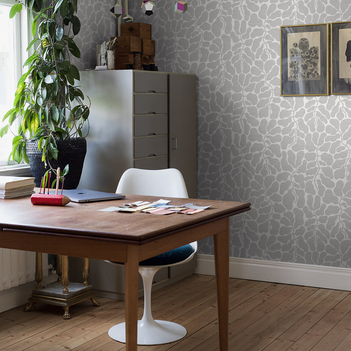 My Secret Garden Stone by Boråstapeter Modern Botanical Wallpaper – Schumacher 2076