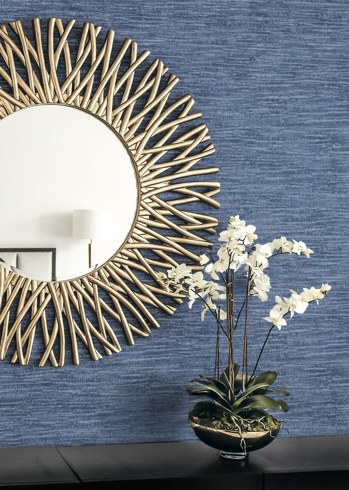 Bark Texture Metallic Storm Blue by Etten Studios Faux Bark Textured Wallpaper – Etten Studios 2231812