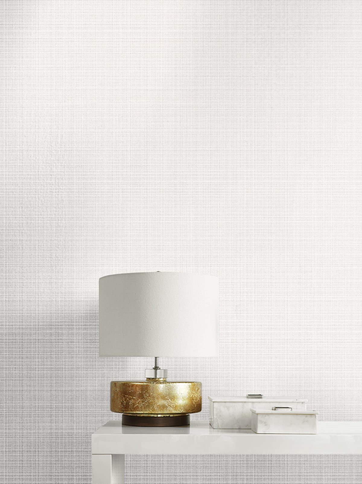 Crosshatch Linen Metallic Pearl by Essential Textures Faux Linen Wallpaper – Etten Studios 2231900