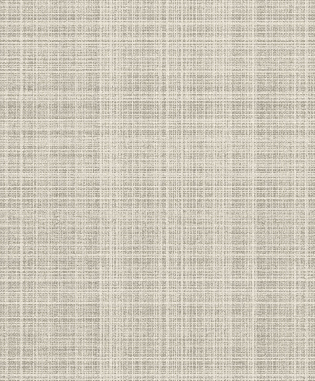 Crosshatch Linen wallpaper in Metallic Greige with a subtle crosshatch faux-linen texture.