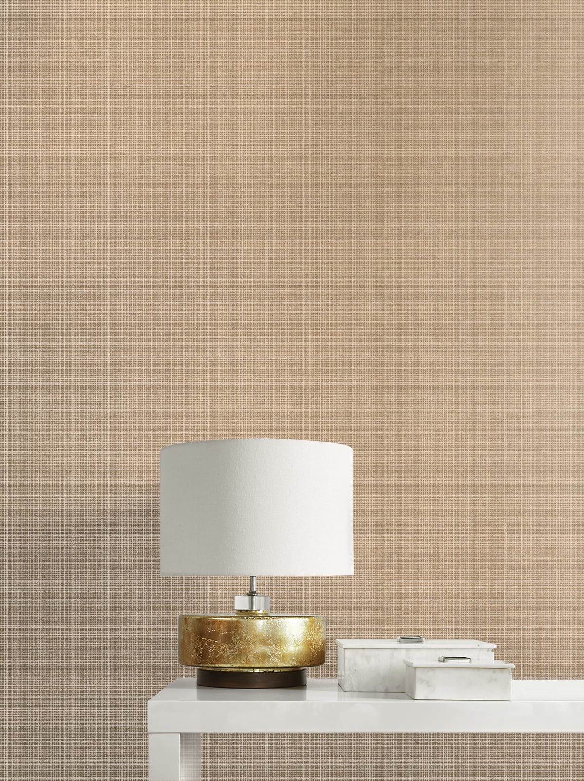 Crosshatch Linen Metallic Taupe by Essential Textures Wallpaper – Etten Studios 2231928