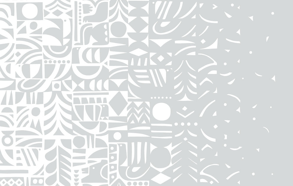 Marimekko Y�n Varjo wallpaper in gray and off-white with contemporary abstract illustration pattern
