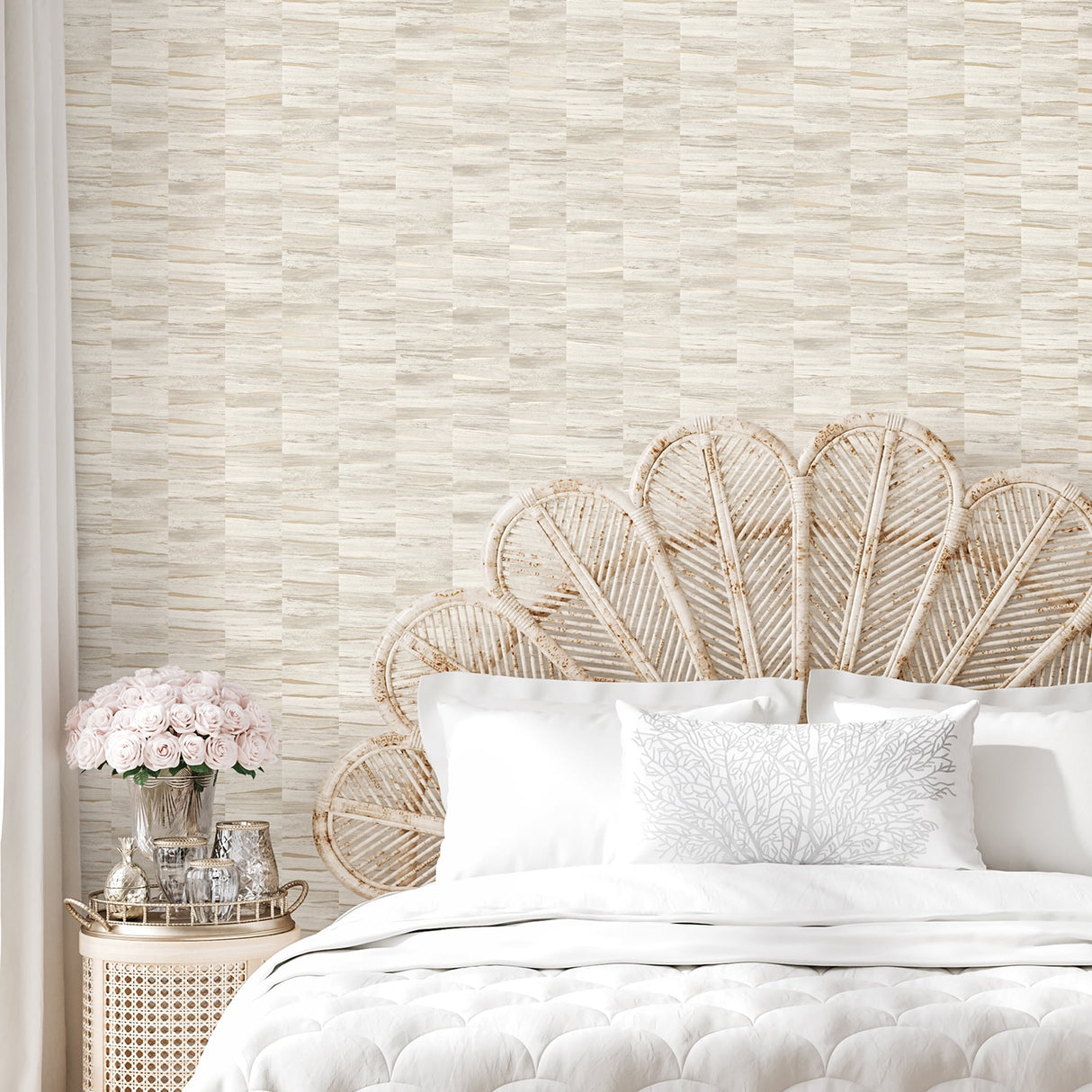 Hugo Dove Faux Wood Wallpaper by Fine Decor Modern Faux Wood Sidewalls – Brewster Home Fashions FD43493