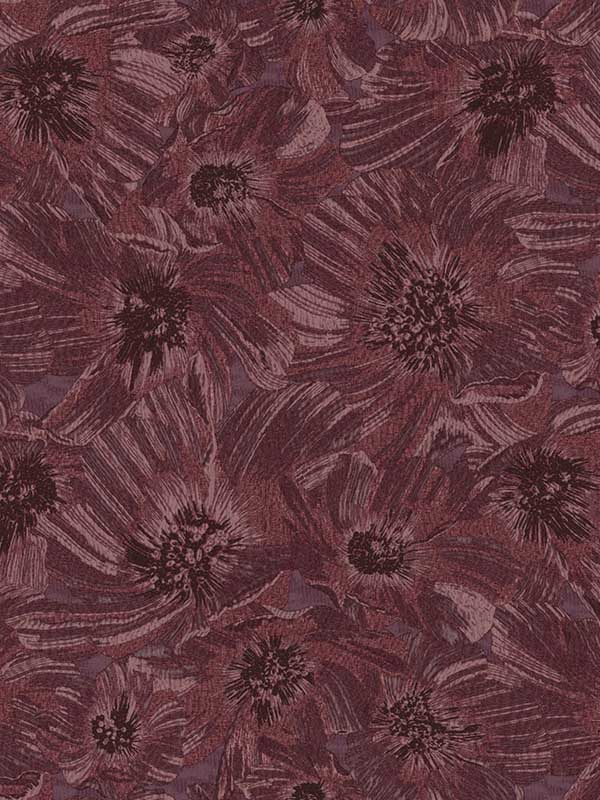 Anemoni Burgundy floral wallpaper detail – Missoni MI10505