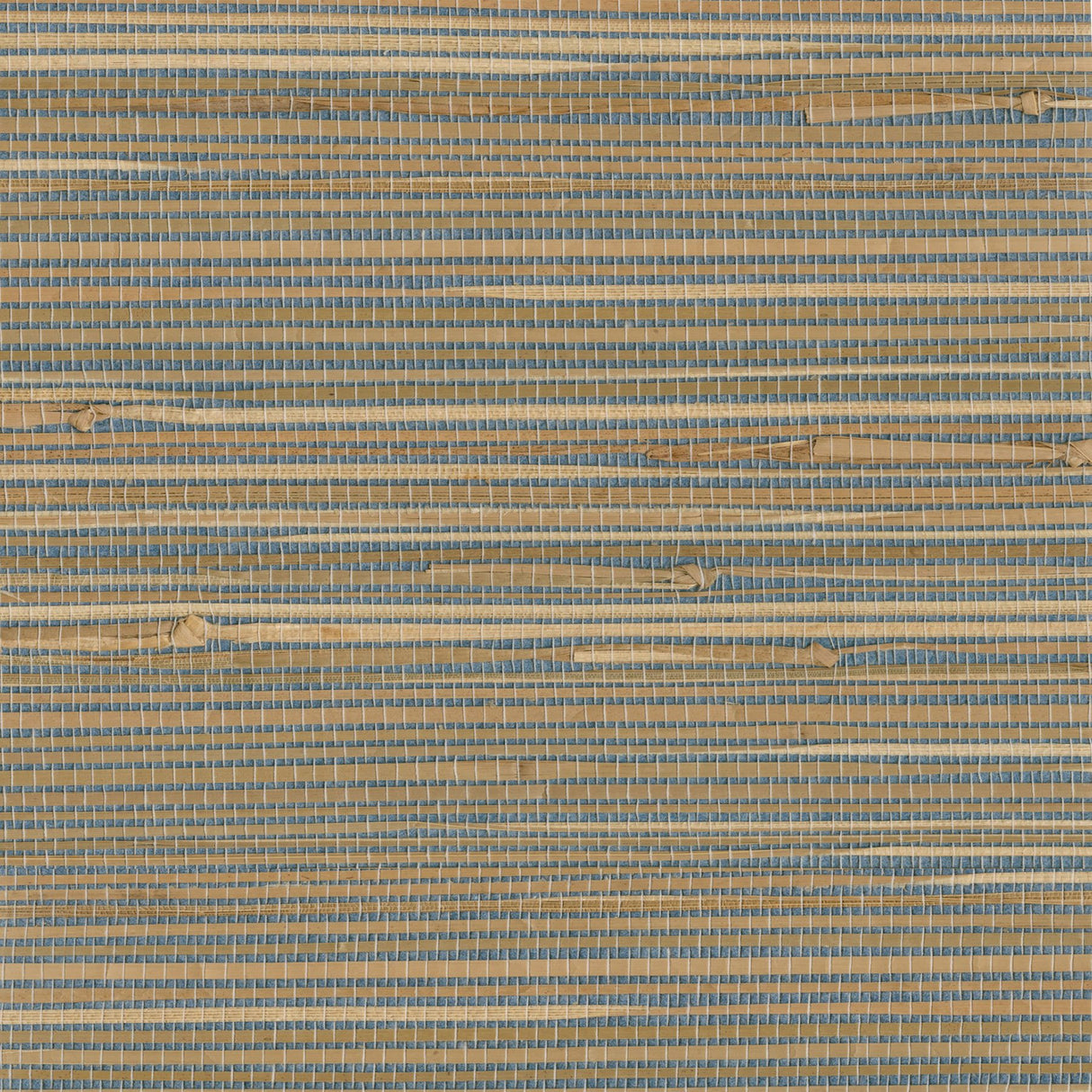 Jissai Mariner Blue Grasscloth Wallpaper with Textured Grasscloth Weave - Kenneth James 2693-30270