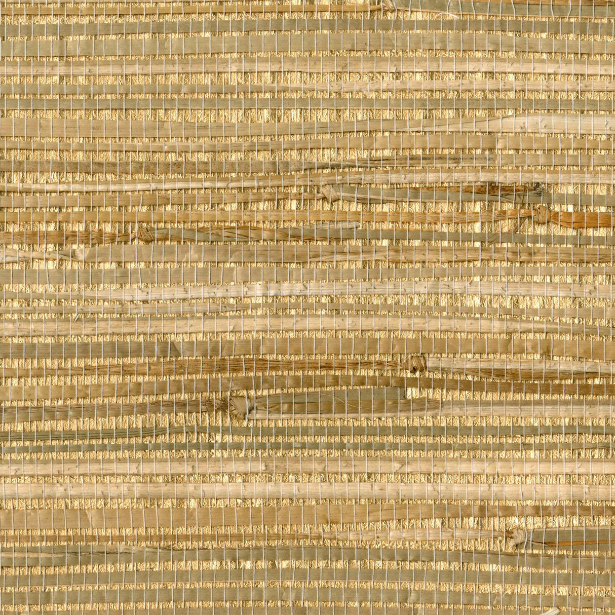 Zoho Neutral Foil Grass Neutral Wallpaper with Textured Foil Grasscloth Weave - Kenneth James 2693-30271