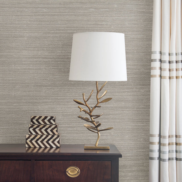 Liaohe Silver Grasscloth Wallpaper