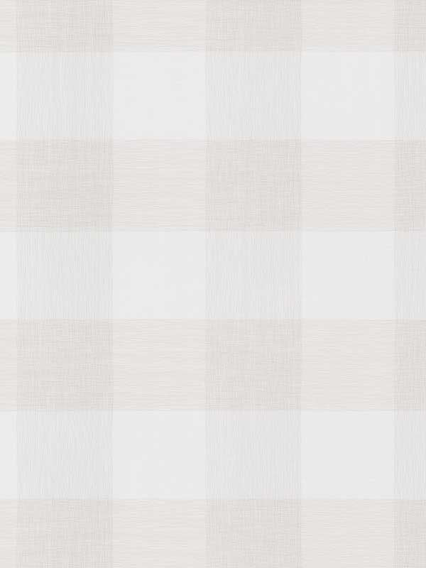 Magnolia Home Weft And Weave Linen Wallpaper MJ4839 swatch in beige and white, 54 in non woven backed vinyl plaid.