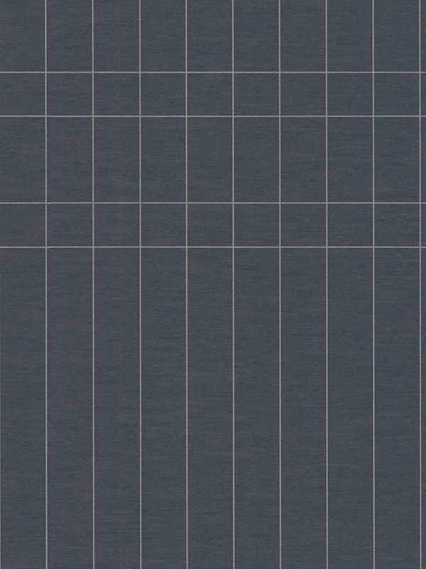Boulevard Lakefront navy grid geometric wallpaper swatch MJ4848