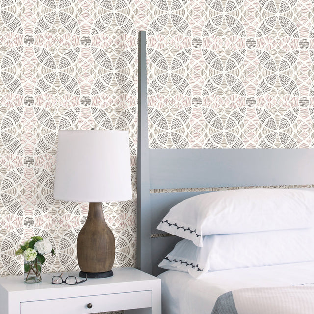 Zazen Rose Geometric Wallpaper with Modern Geometric Pattern - A-Street Prints 2764-24337