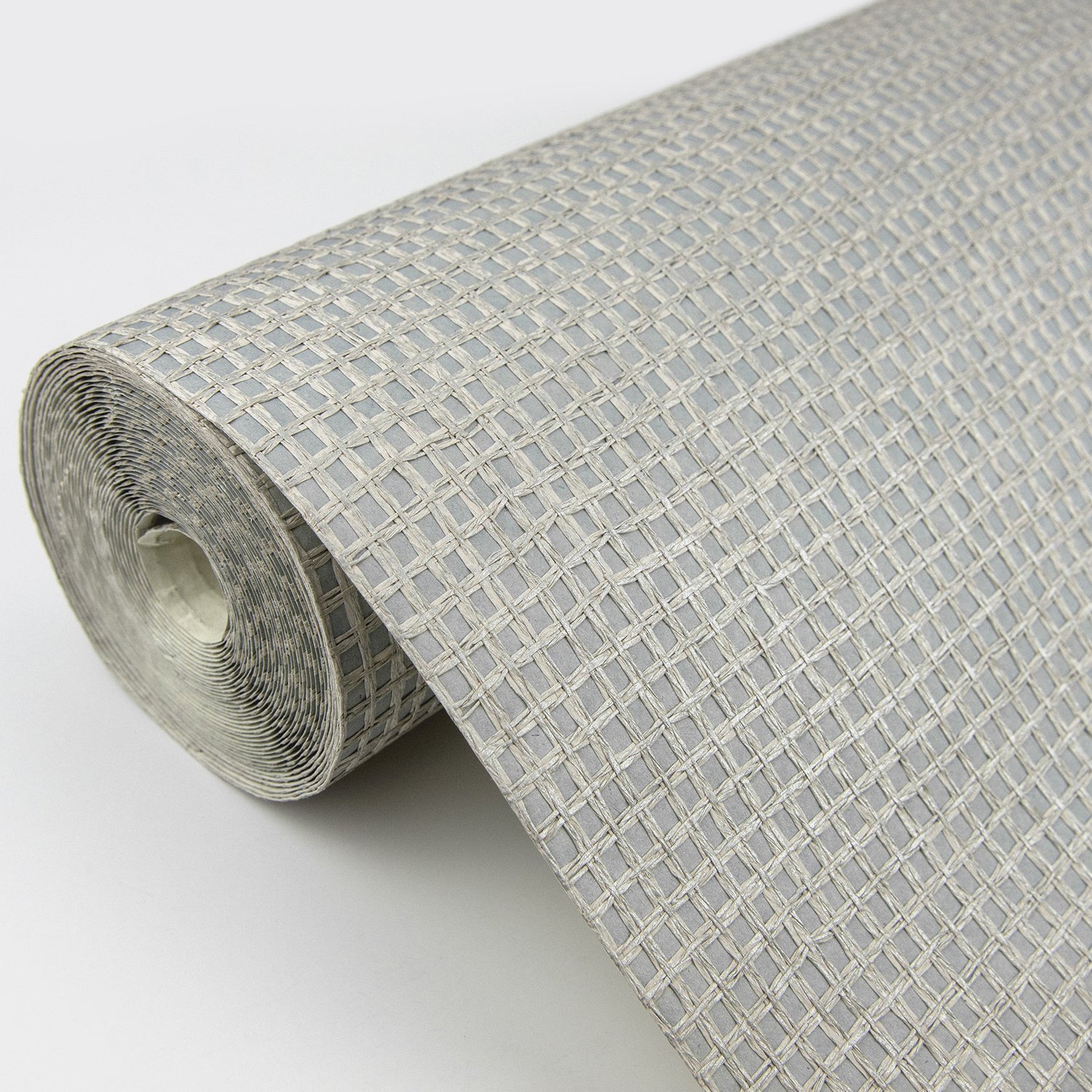 Wancahi Grey Grasscloth Wallpaper