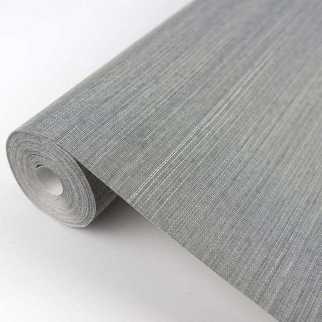 Binan Grey Grasscloth Wallpaper