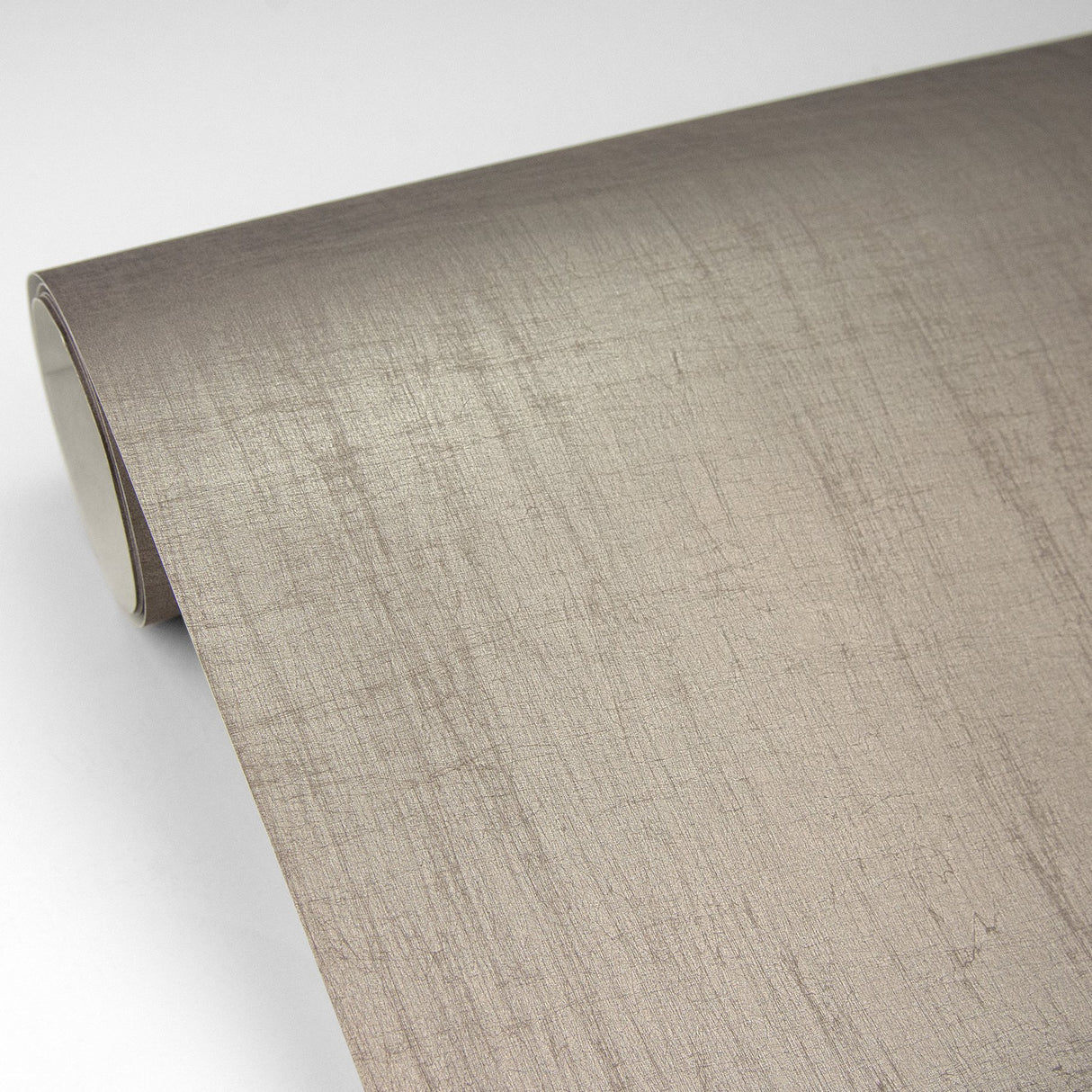 Lustre Taupe Silk Weave Wallpaper with Metallic Faux Fabric Texture - Brewster 2829-82004