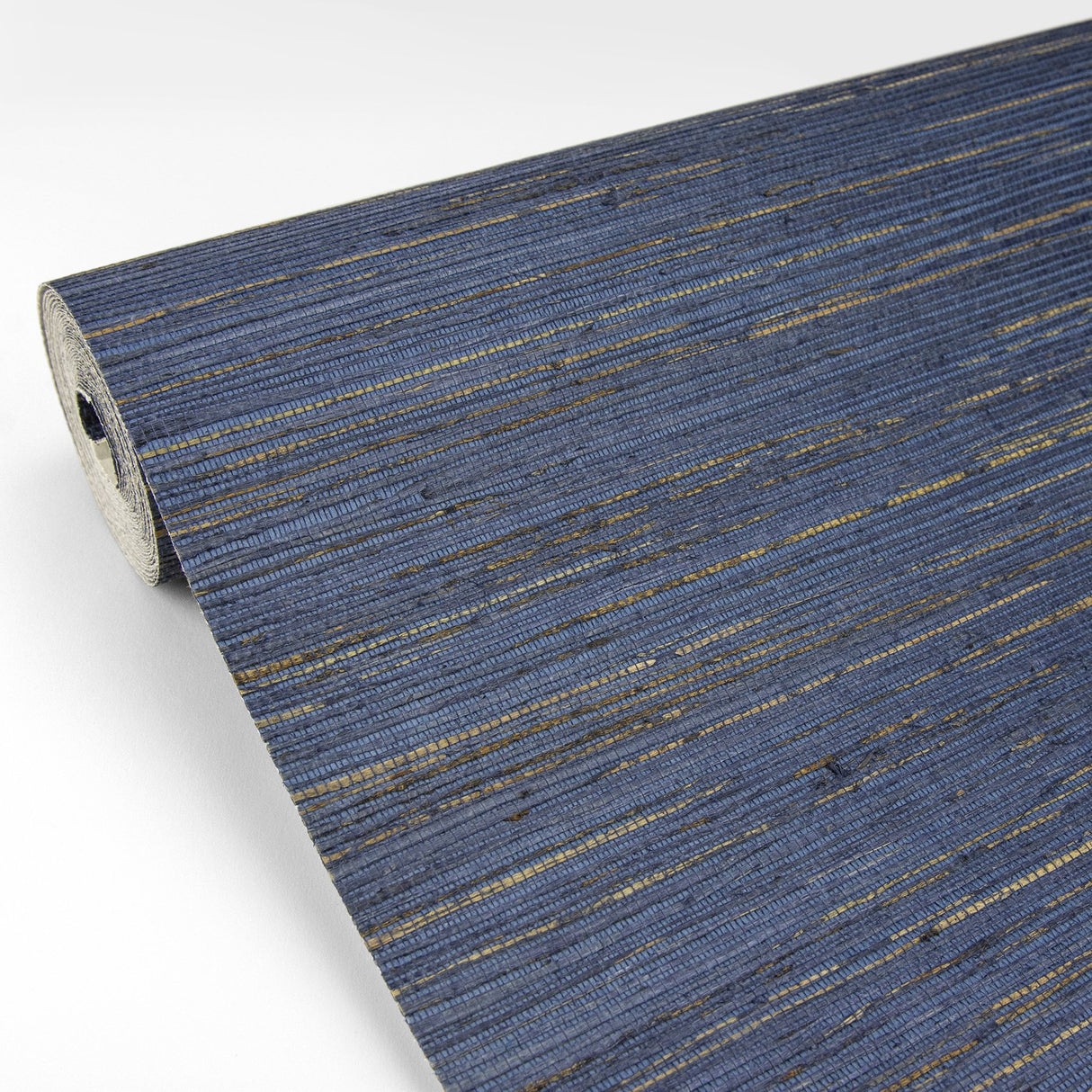 Pattini Indigo Grasscloth Wallpaper with Textured Woven Pattern - A?Street Prints 2829-82042