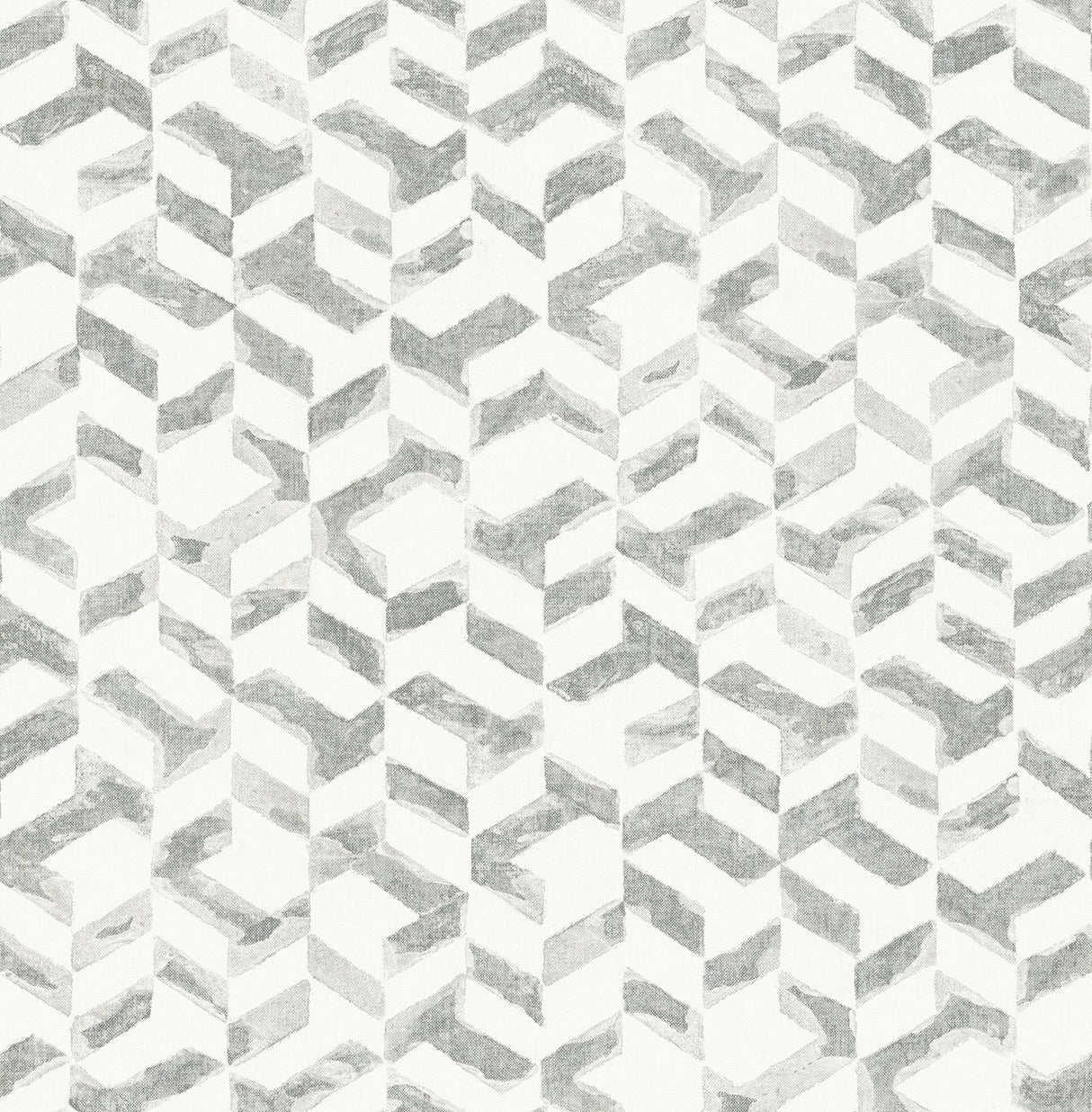 Instep Platinum Abstract Geometric Wallpaper with Modern Chevron Graphics - A-Street Prints 2902-25501