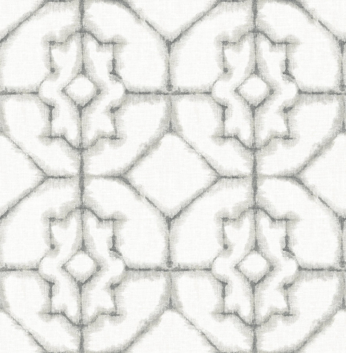 Verandah Off White Shibori Wallpaper with Distressed Trellis Graphic - A-Street Prints 2902-25530