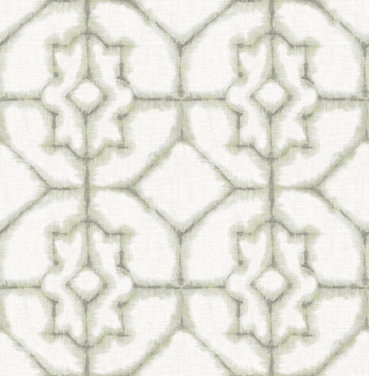 Verandah Moss Shibori Wallpaper with Distressed Trellis Pattern - A-Street Prints 2902-25531