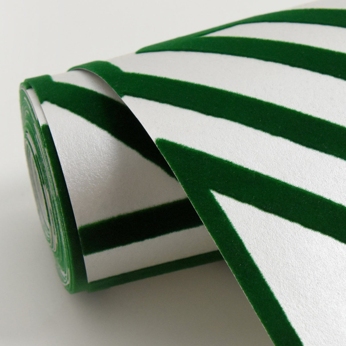 Helios Green Geometric Wallpaper with Flocked Abstract Pattern - A-Street Prints 2902-87332