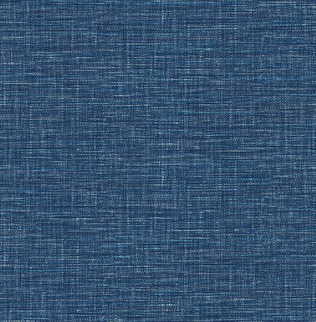 Exhale Dark Blue Faux Grasscloth Wallpaper with Raised Woven Texture - A-Street Prints 2903-24120