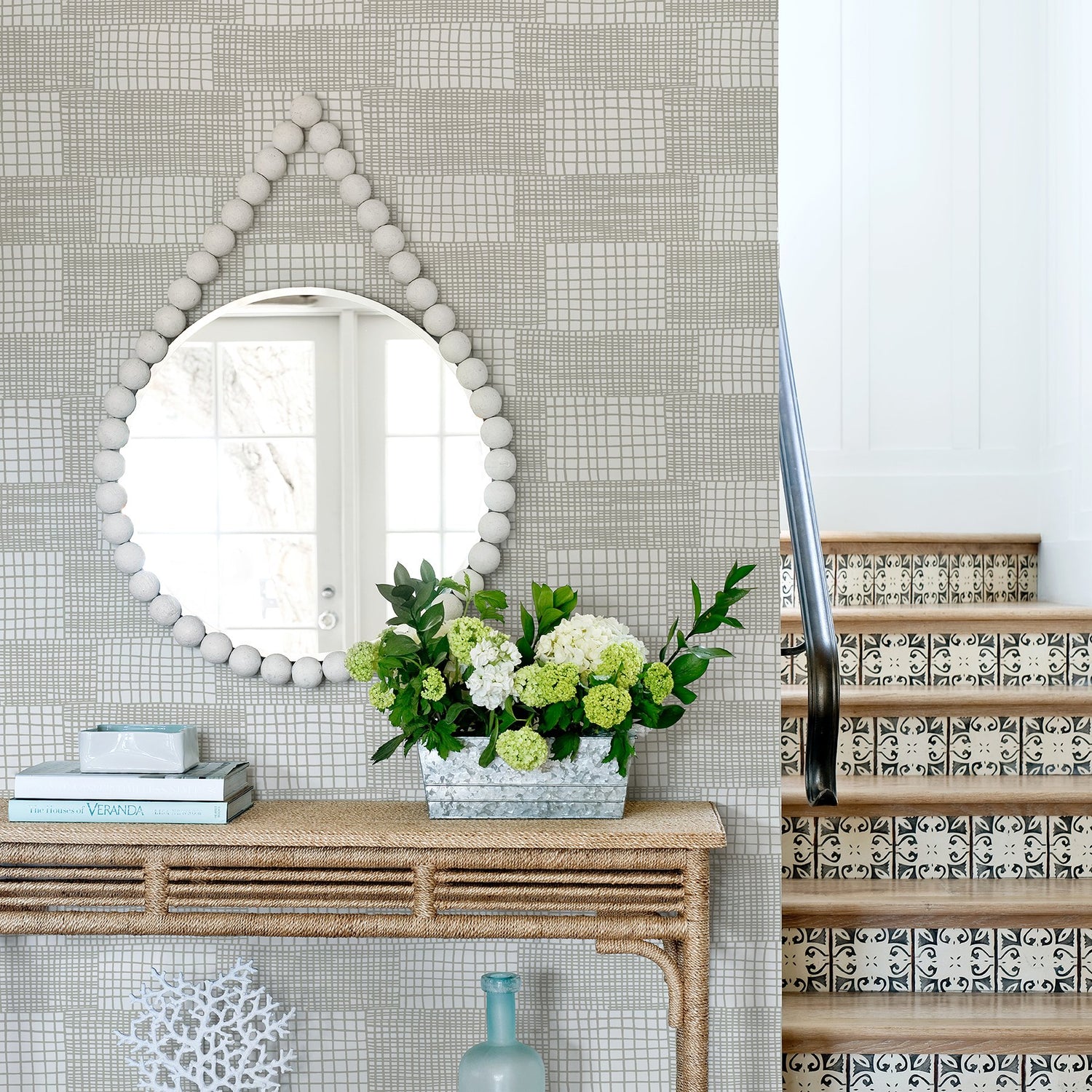 Maxwell Grey Geometric Wallpaper with Abstract Modern Grid Pattern - A-Street Prints 2903-25821
