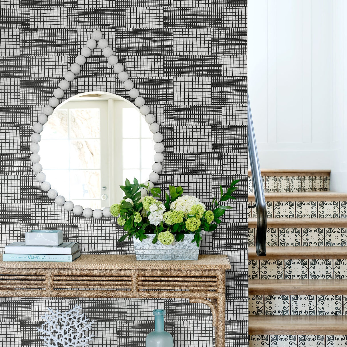 Maxwell Black Geometric Wallpaper with Abstract Checkered Geometric Pattern - A-Street Prints 2903-25824
