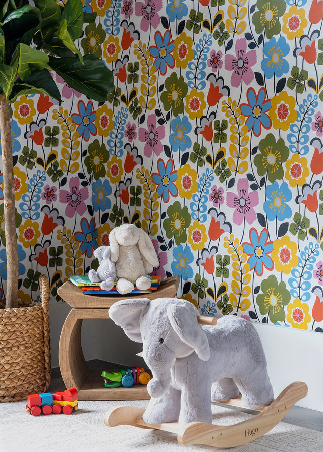 Piper Multicolor Floral Wallpaper with Botanical Flowers Motif - A-Street Prints 2903-25825