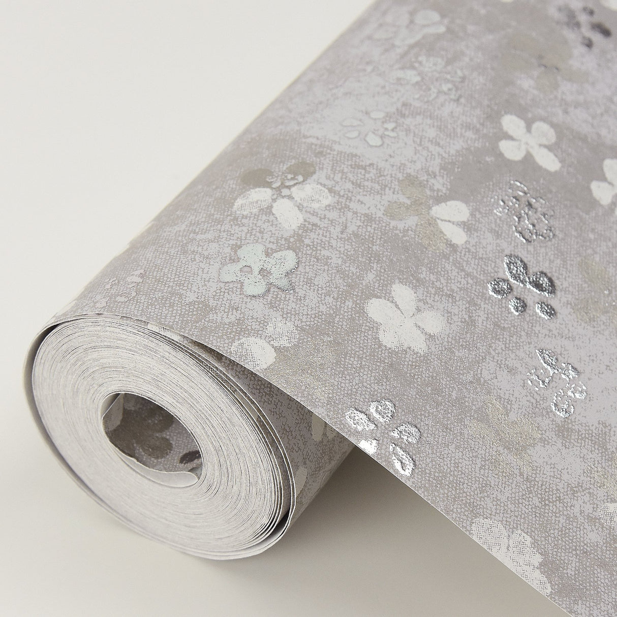 Cosima Grey Miniature Floral Wallpaper with Botanical Flowers Pattern, Kitchen & Bath - Brewster 2904-00207