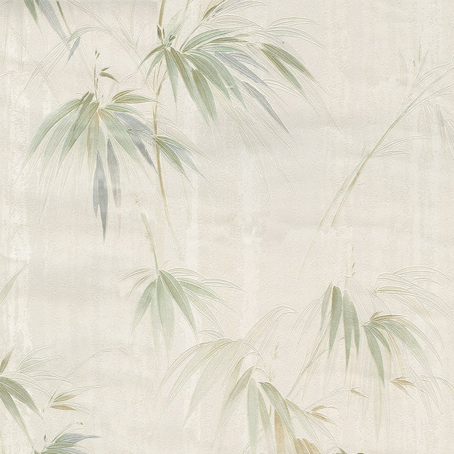 Atlis Neutral Bamboo Wallpaper with Botanical Bamboo Motif - Brewster 2904-05018