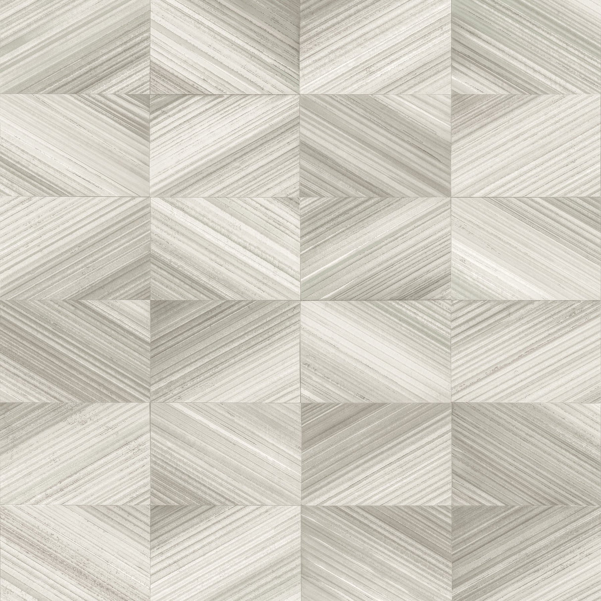 Stratum Taupe Geometric Faux Wood Wallpaper with Block Panel Wood Effect - Brewster 2904-25377
