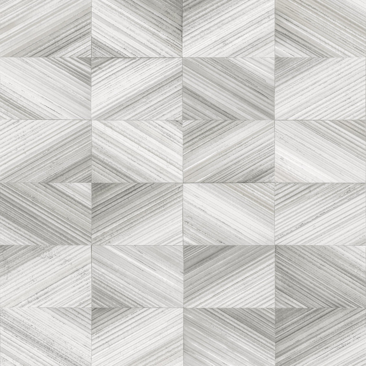 Stratum Grey Geometric Faux Wood Wallpaper with Kitchen & Bath Graphics Style - Brewster 2904-25379