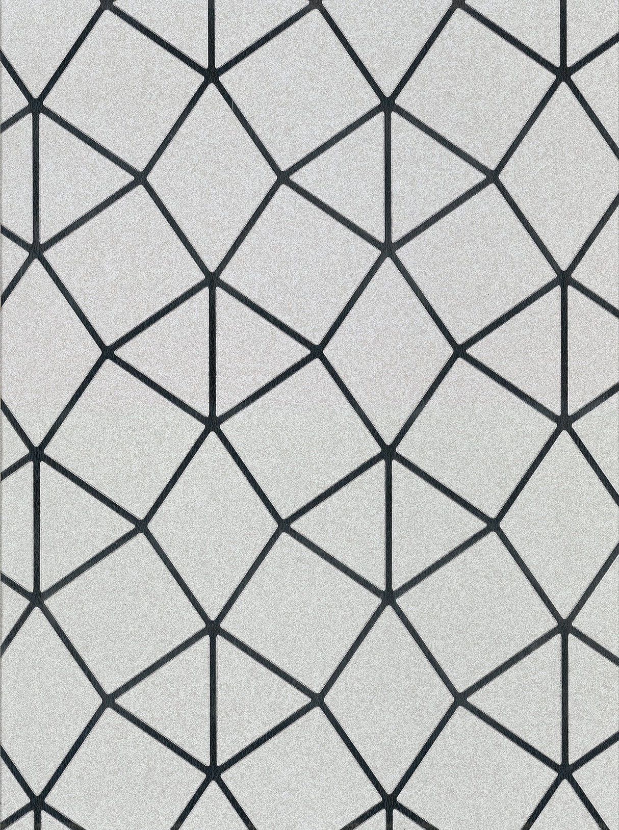 Albion Silver Geometric Wallpaper with Abstract Geometric Pattern, Kitchen & Bath - Brewster 2904-42489