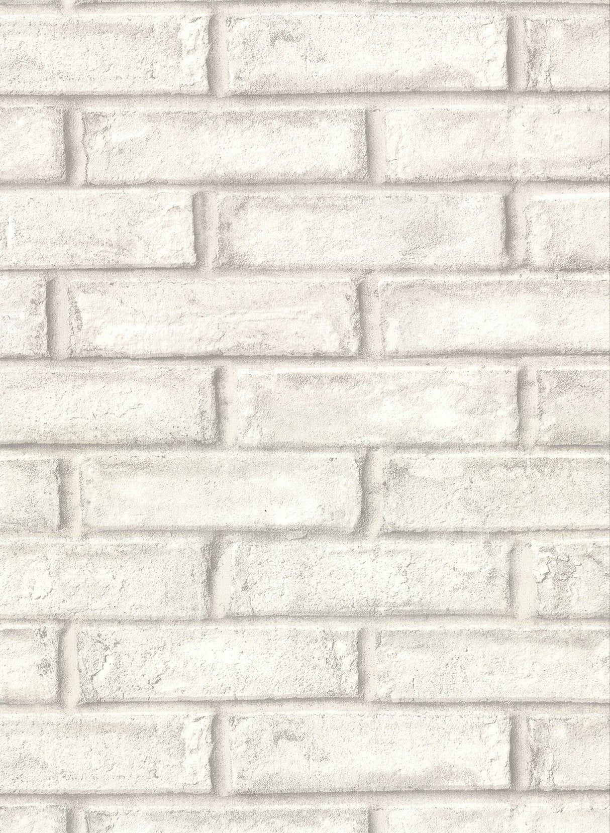 Appleton Off-White Faux Weathered Brick Wallpaper with Distressed Textures - Warner 2921-50110