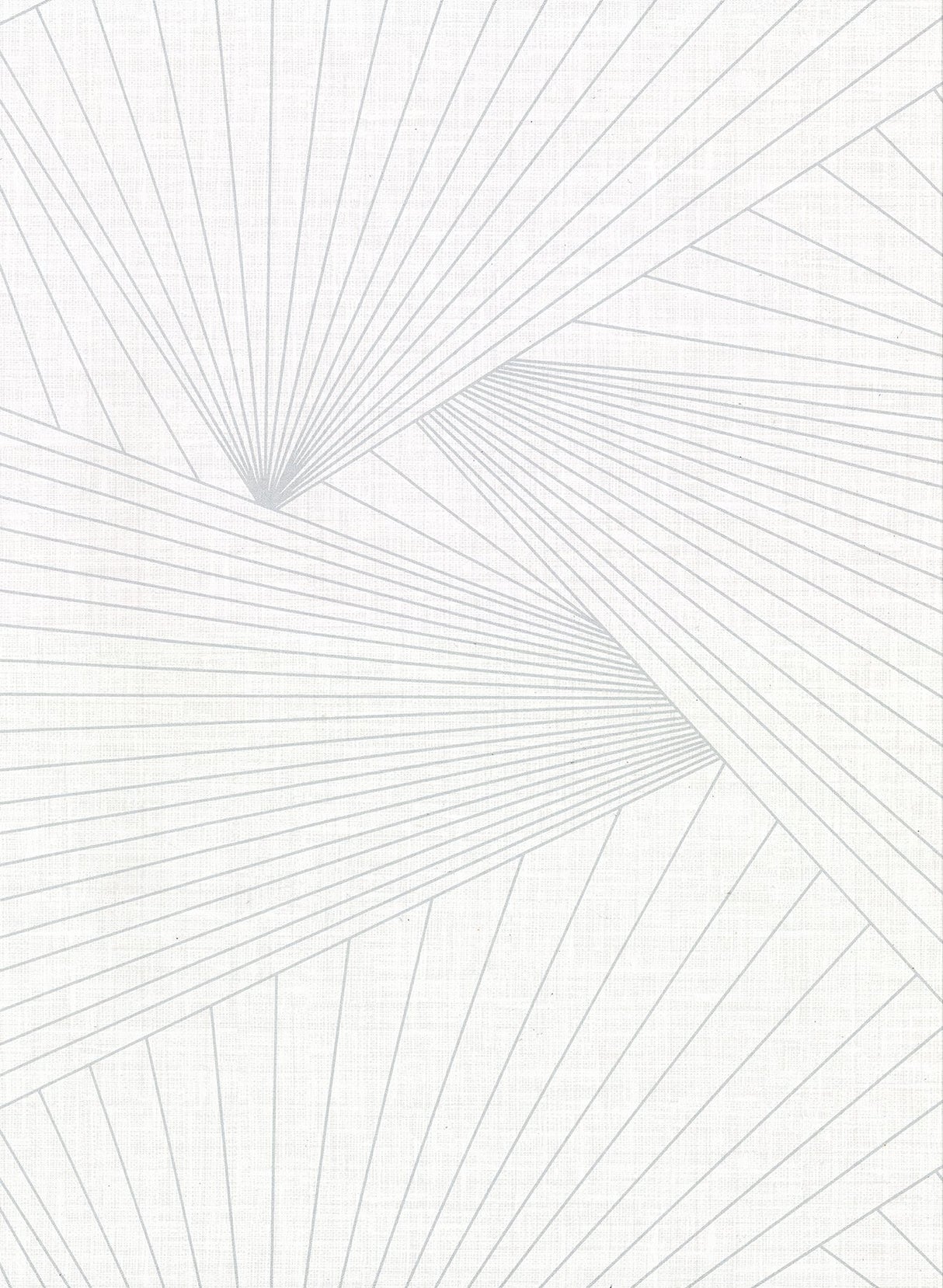 Berkeley White Geometric Faux Grasscloth Wallpaper with Metallic Silver Diamond Motif - Warner 2921-50408