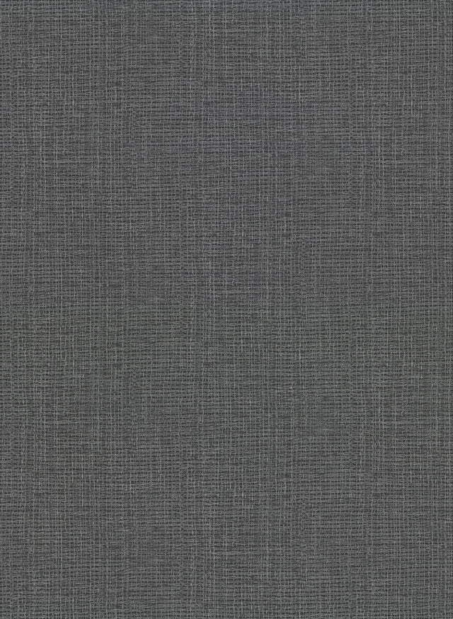Claremont Charcoal Faux Grasscloth Wallpaper SAMPLE