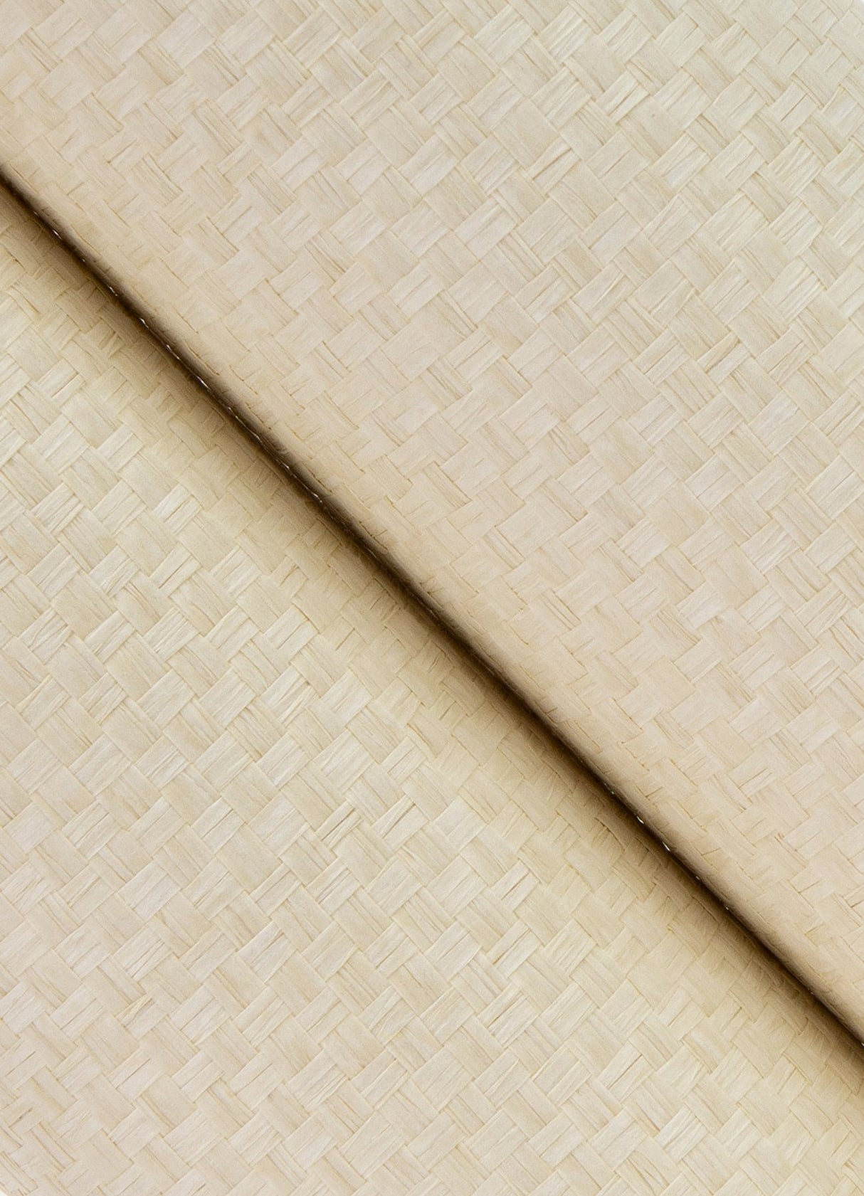 Peizhi Ivory Basketweave Wallpaper with Paper Weave Grasscloth Texture - Brewster 2923-88070